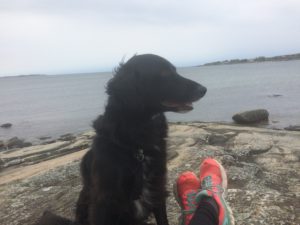 Första löparturen vid havet för i år